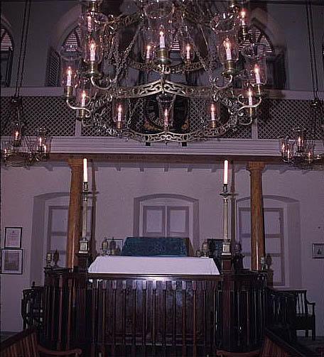 Bimah of Nidḥe Israel Synagogue in Bridgetown, Barbados