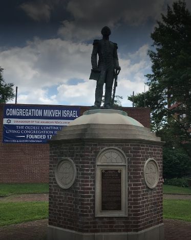 Uriah Levy Statue at Mikveh Israel Congregation Philadelphia, PA